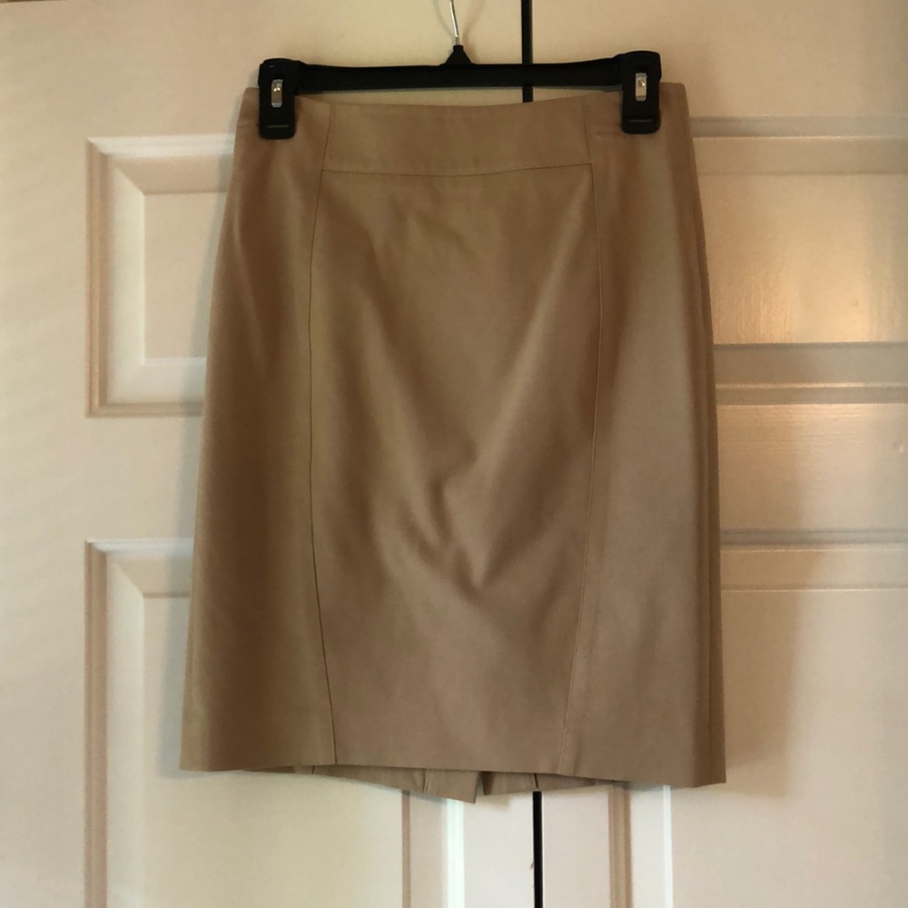 Ann Taylor Khaki Pencil Skirt